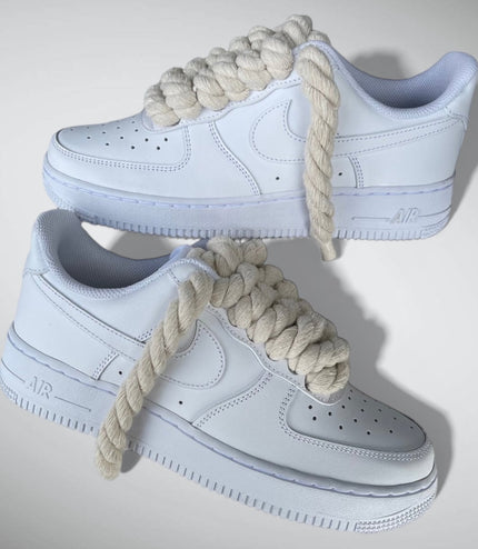 SNEAKERS NIKE AIR FORCE 1 "ROPE LACES BEIGE" CUSTOM