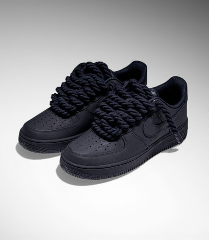 SNEAKERS NIKE AIR FORCE 1 "ROPE LACES BLACK" CUSTOM
