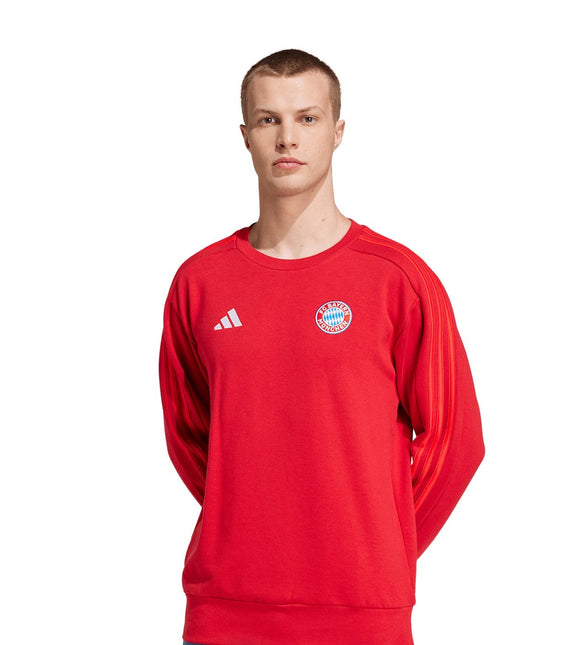 TUTA ADIDAS COTONE GARZATO BAYERN MONACO ROSSA UOMO