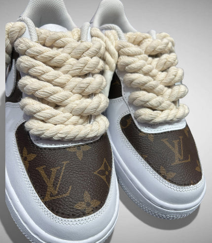 SNEAKERS NIKE AIR FORCE 1 "ROPE LACES BEIGE" MOOD L.V. CUSTOM
