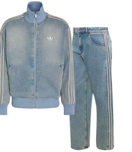 TUTA ADIDAS ORIGINALS FIREBIRD ADICOLOR IN DENIM UOMO