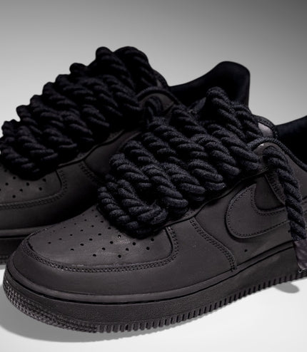 SNEAKERS NIKE AIR FORCE 1 "ROPE LACES BLACK" CUSTOM