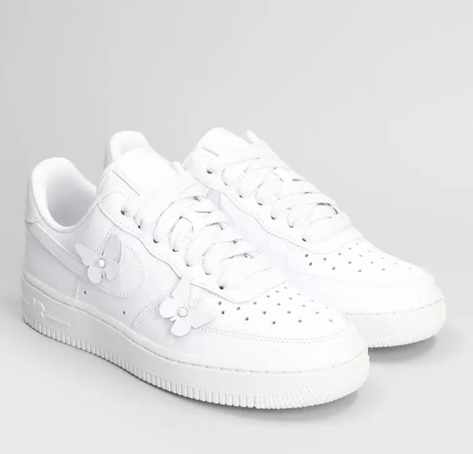 Smeakers w air force 1 lo Bianca con Farfalle