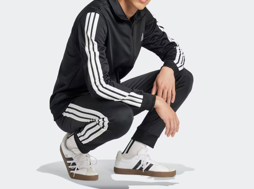 Tuta sportiva adidas basic 3 strisce Nera/Bianca