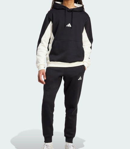 Tuta Adidas Performance uomo felpata Nero/Bianco