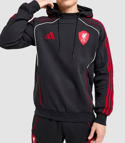 Tuta Adidas performance con cappuccio Liverpool Nera/Rossa