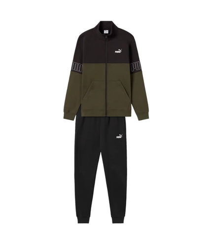 Tuta Puma felpata Verde/Nera