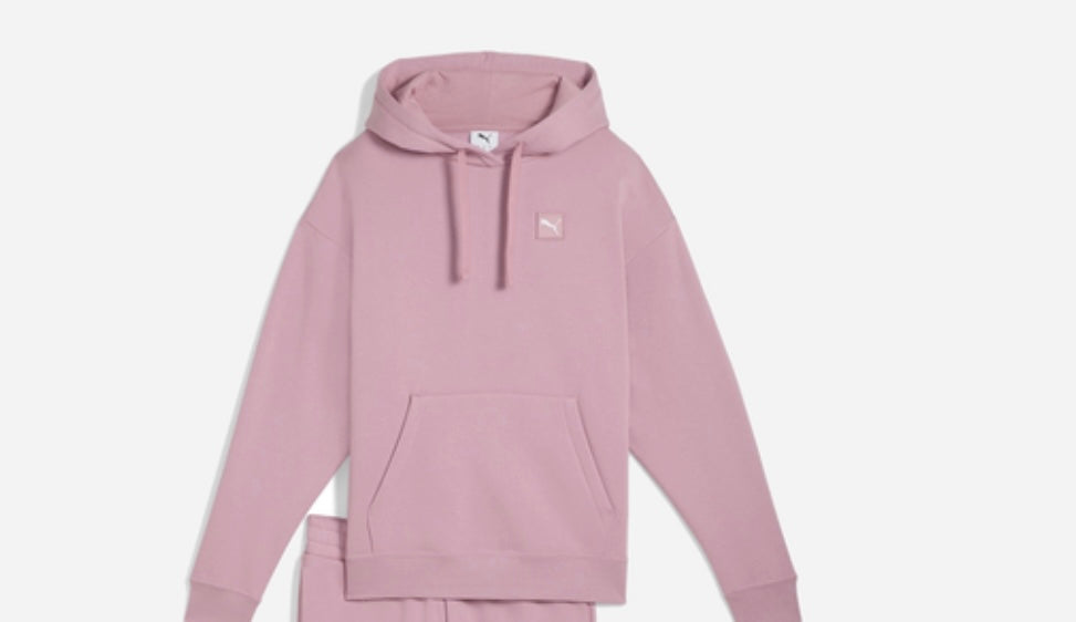 Tuta Puma felpata con cappuccio Rosa