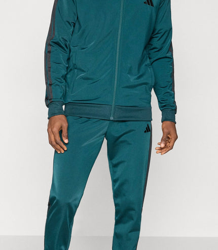 Tuta sportiva adidas basic 3 strisce Verde/Nera