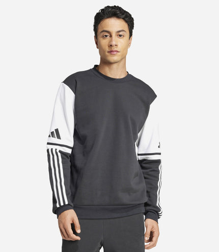 Tuta Adidas uomo felpata girocollo Nera/Bianca