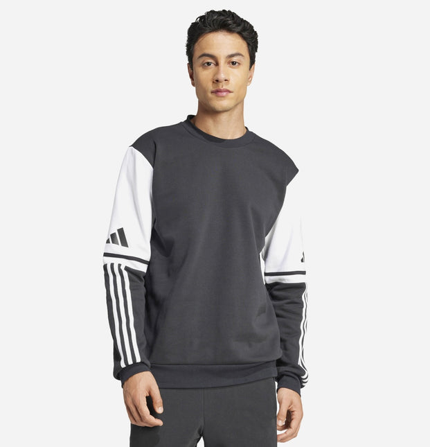 Tuta Adidas uomo felpata girocollo Nera/Bianca