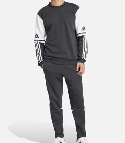 Tuta Adidas uomo felpata girocollo Nera/Bianca