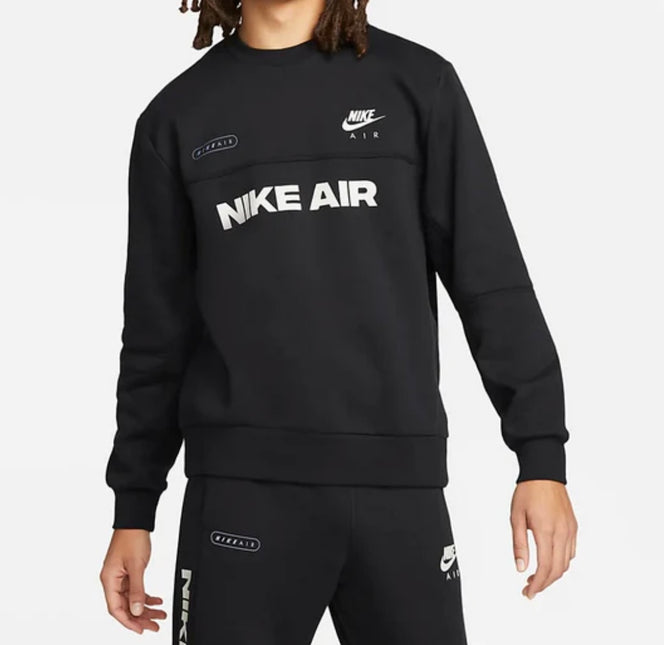 Tuta nike air felpata Nero/Bianco
