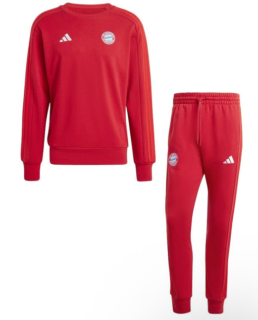 Tuta adidas cotone garzato Bayern monaco Rossa