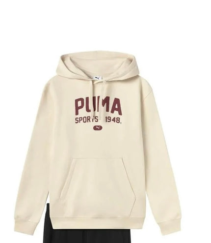 Tuta Puma uomo felpata con cappuccio Beige/Bordò