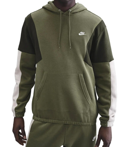 Tuta Nike uomo felpata con cappuccio Verde/Grigia