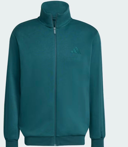 Tuta Adidas uomo felpata con zip Verde