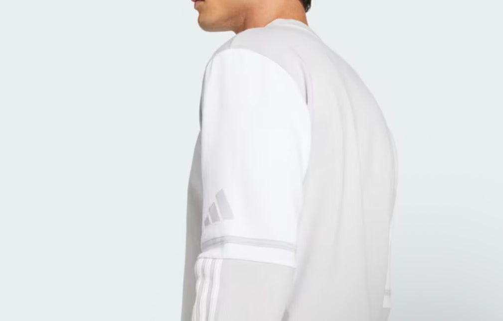 Tuta Adidas girocollo felpata uomo Grigia/Bianca