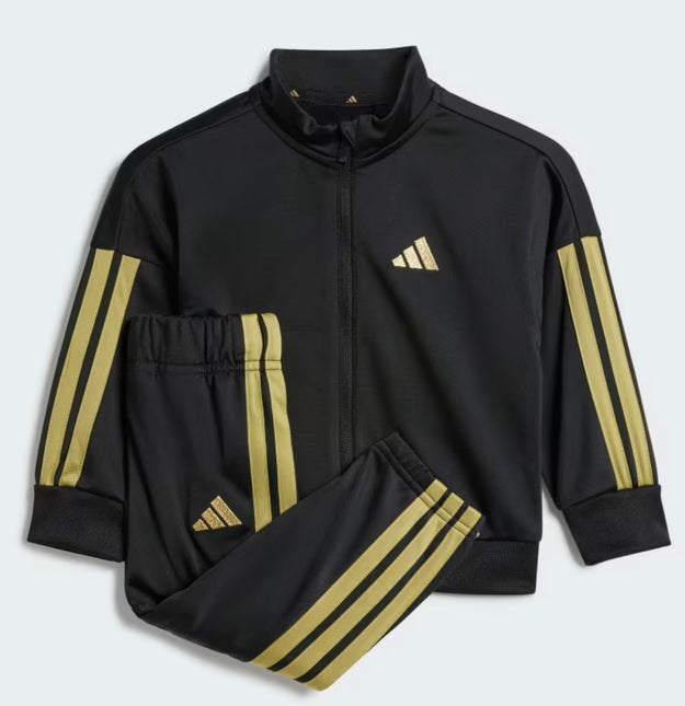 Tuta Adidas performance acetata//felpata Nera/Oro