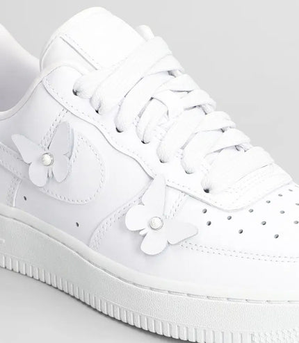 Smeakers w air force 1 lo Bianca con Farfalle