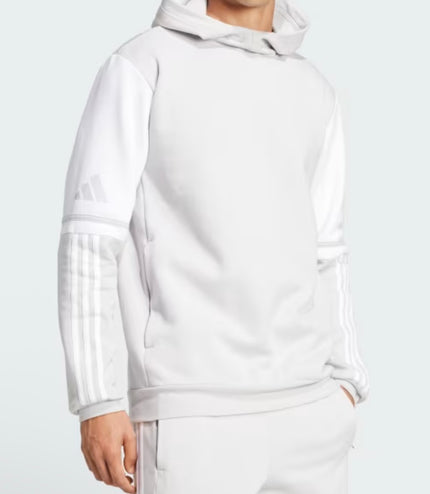 Tuta Adidas felpata con cappuccio uomo Grigia/Bianca