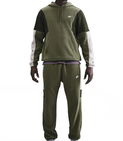 Tuta Nike uomo felpata con cappuccio Verde/Grigia