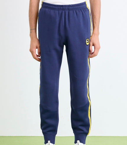 Tuta Nike uomo felpata girocollo Blù/Gialla