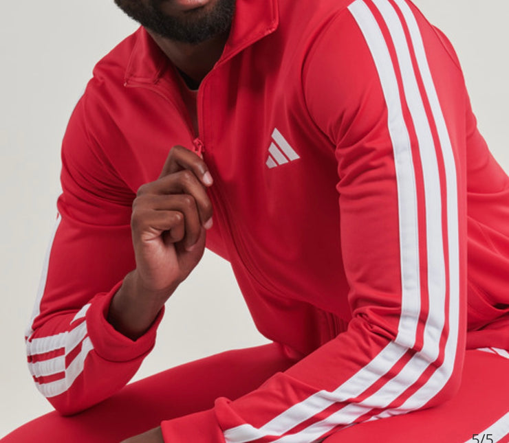 Tuta sportiva adidas basic 3 strisce Rossa/Bianca