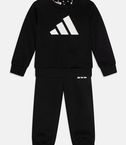 Tuta Adidas felpata girocollo Nera/Bianca