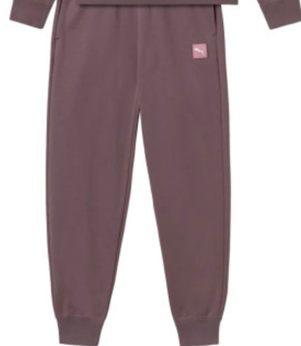 Tuta Puma donna felpata con cappuccio Viola scuro