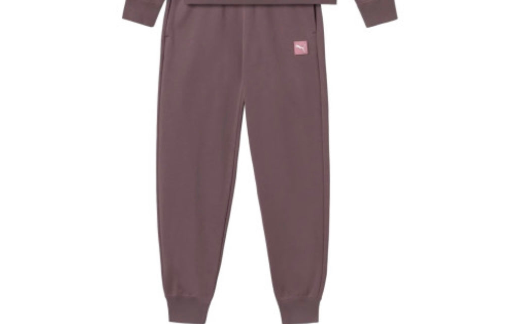 Tuta Puma donna felpata con cappuccio Viola scuro