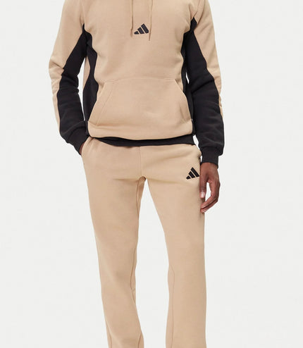 Tuta Adidas Performance uomo felpata cappuccio Beige/Nera