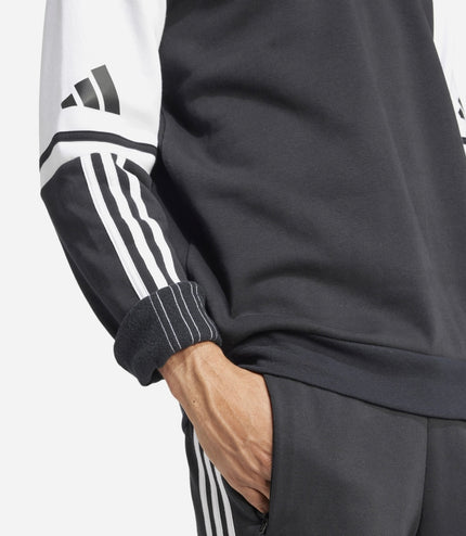 Tuta Adidas uomo felpata girocollo Nera/Bianca