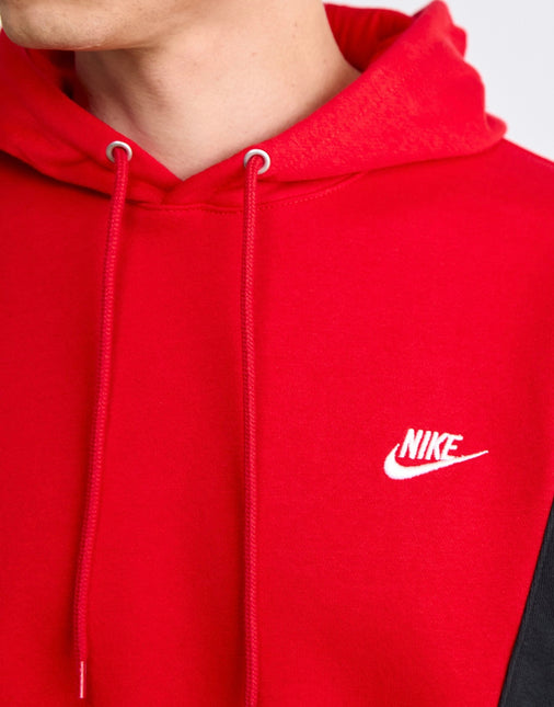 Tuta Nike uomo felpata con cappuccio Rossa/Grigia
