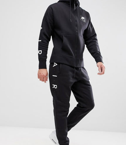Tuta Nike Air felpata con cappuccio Nera/Bianca