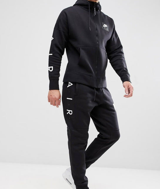 Tuta Nike Air felpata con cappuccio Nera/Bianca