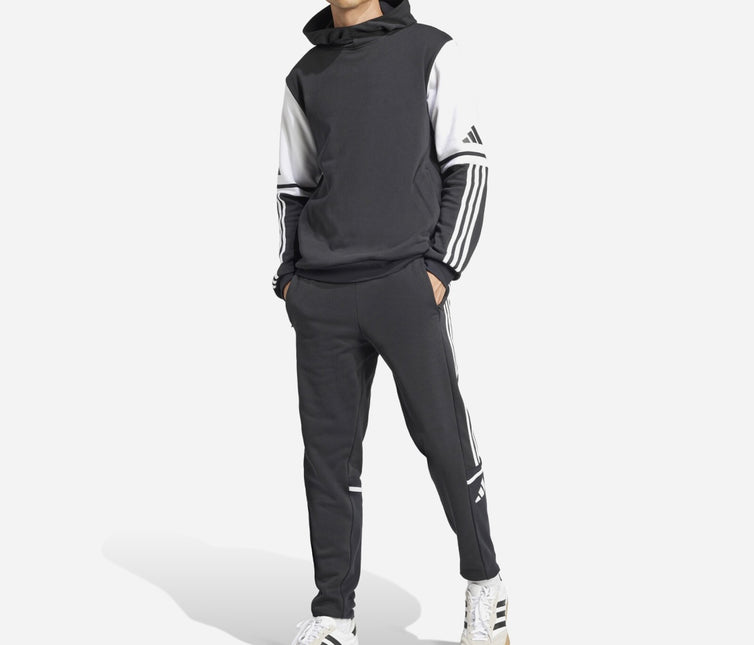 Tuta Adidas felpata con cappuccio uomo Nera