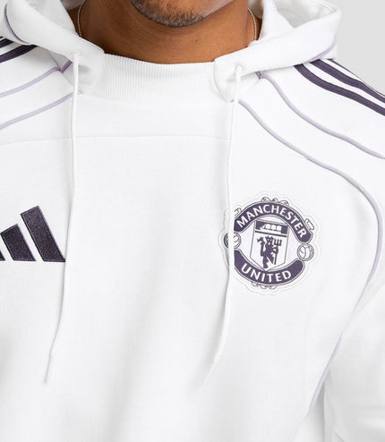 Tuta Adidas felpata uomo Manchester United Bianca/ Viola